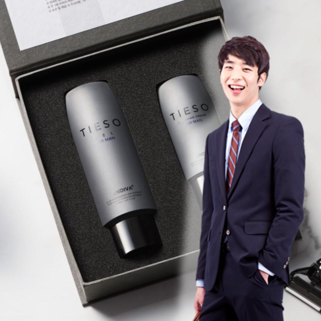 남성 청결제 수딩 크림 세트 120ml 70ml 남성용 클렌저 남자 세정제 바디 샤워 젤 - 상품 이미지