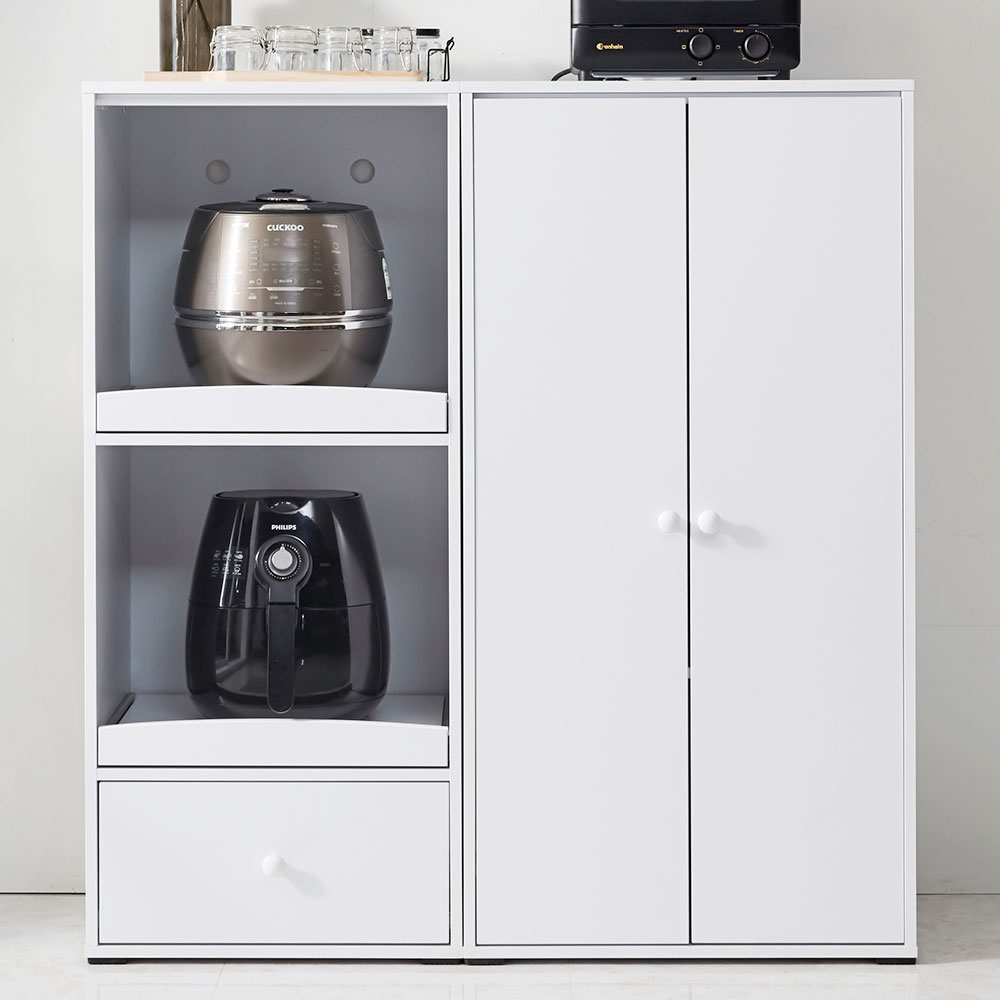 라이언 주방 전자 렌지대 에어프라이어 밥솥 다이 수납장 밥통 정리대 렌지장