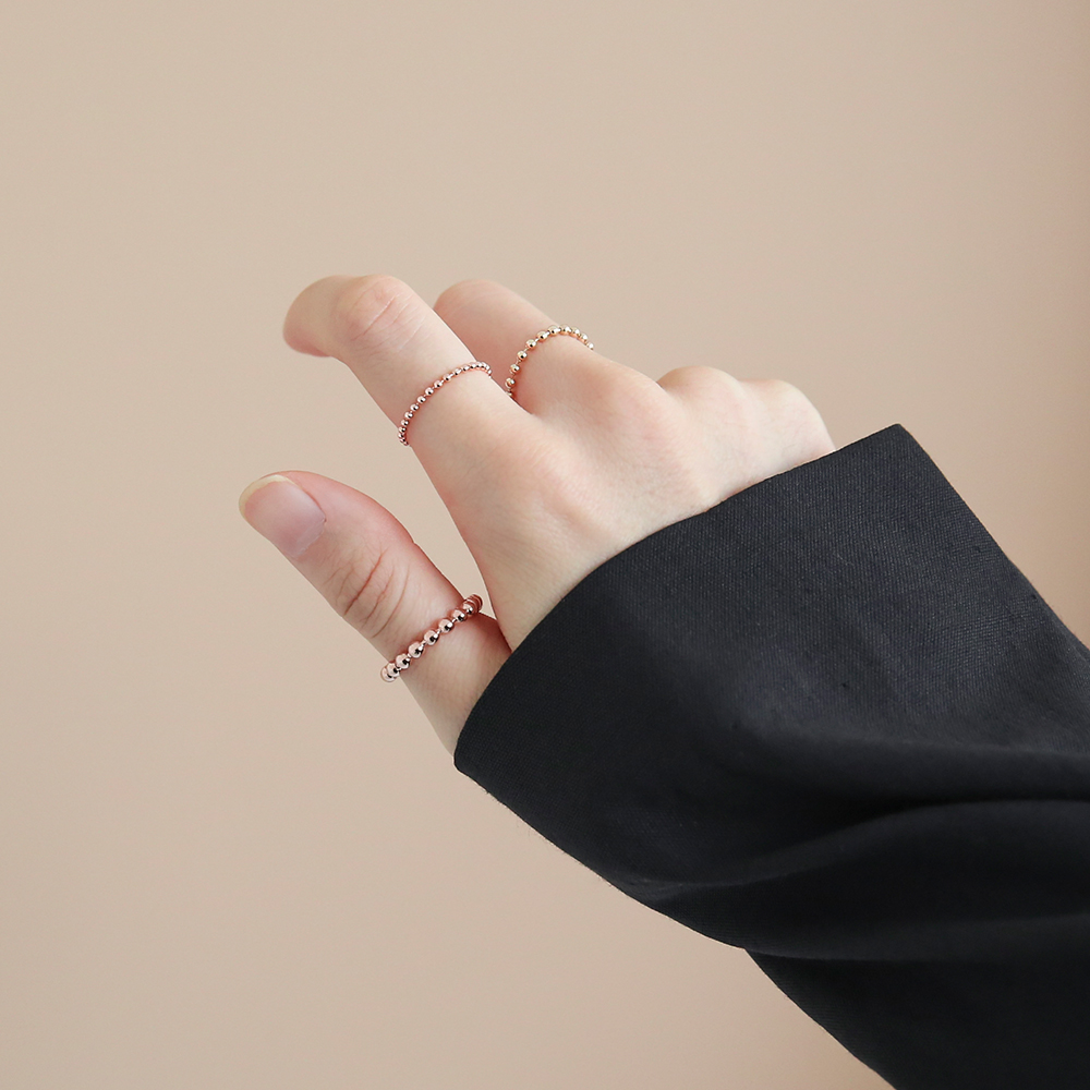 14K 체인반지 12종 금 여자 반지 - 상세 이미지 2
