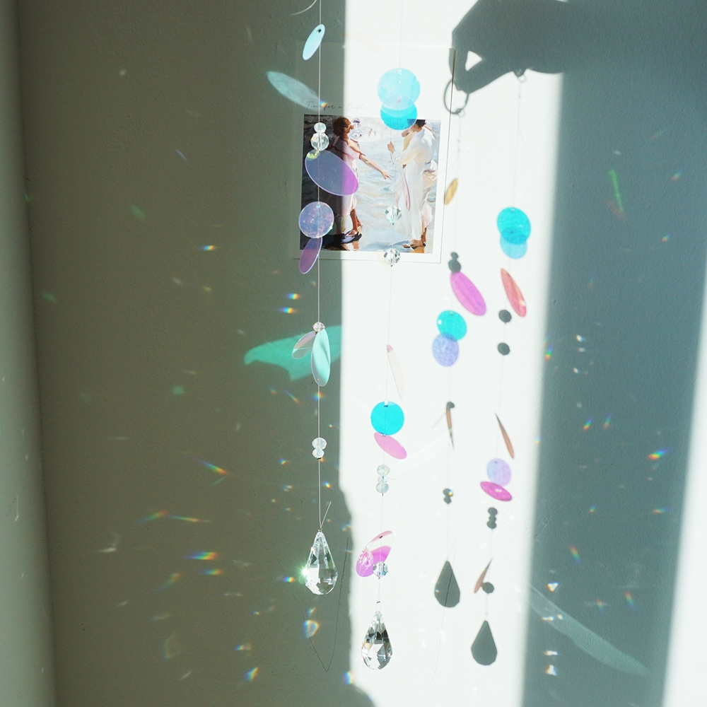 홀로그램 썬캐쳐 모빌 만들기 DIY [크리스탈 스팽글 선캐쳐 재료 썬캐처 취미 키트]