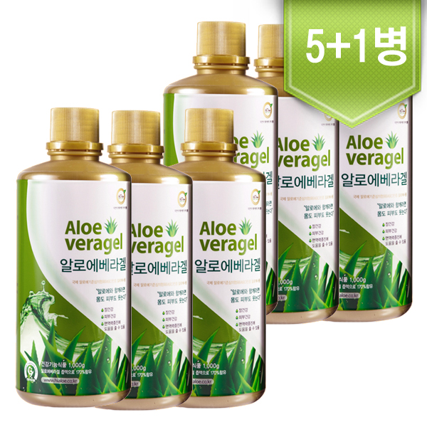 알로에겔 1000g 5+1 면역력 장 피부 건강 먹는 마시는 알로에 베라겔 오리지널/망고맛