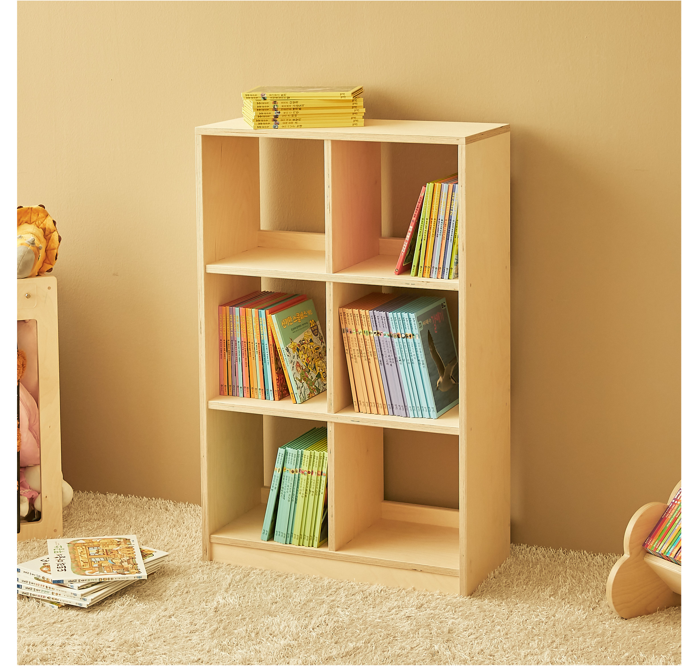 라떼파파 낮은책장 유아책꽂이 카페책장 거실책장 시리즈