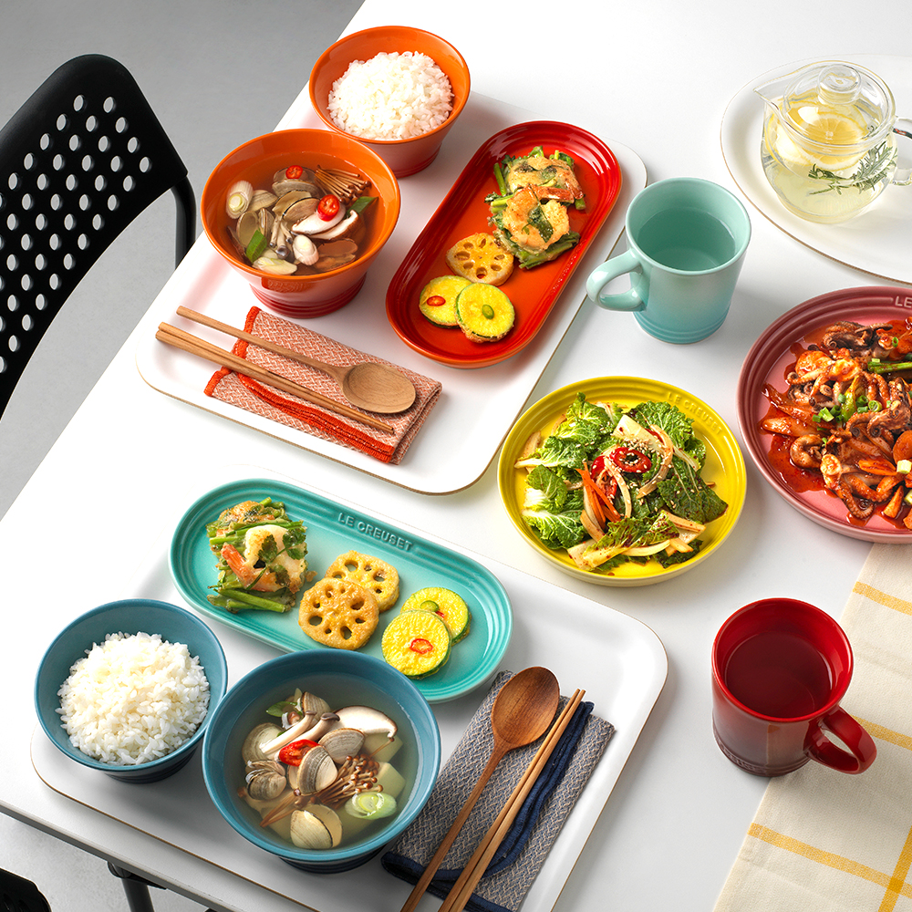 [쿠폰혜택가 48,450원] (르크루제)  네오 원형접시 17cm+22cm (2P) 상세 이미지 3