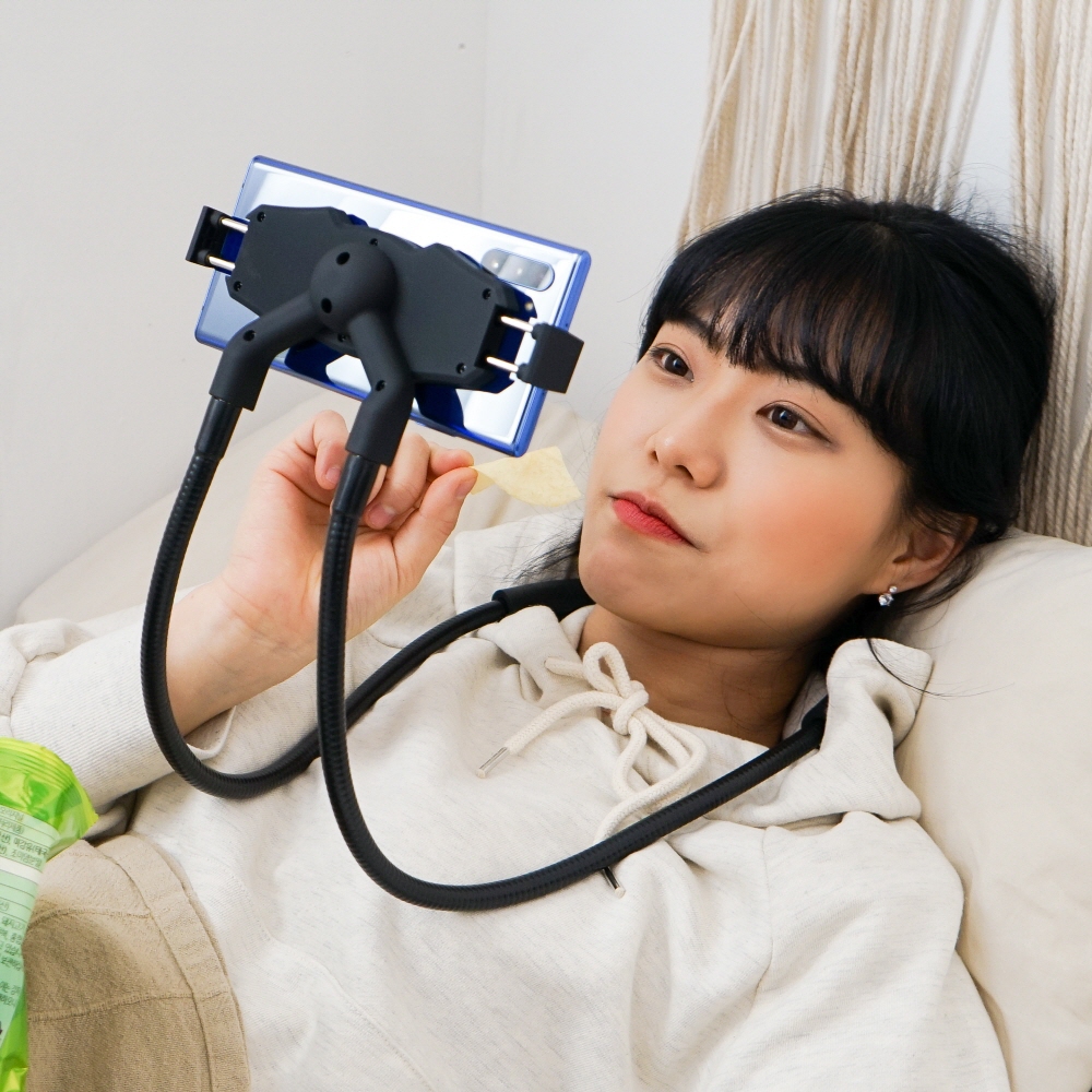 침대 누워서 핸드폰 목걸이 거치대 목에거는 코브라 만능멀티 이미지 3