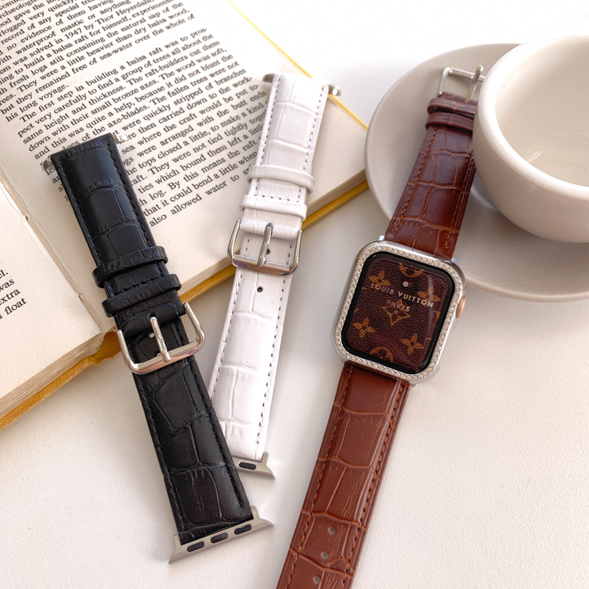 [스마트워치] 리얼 가죽 패턴 스마트워치 38mm 40mm 41mm  스트랩 밴드 6color 상세 이미지 23
