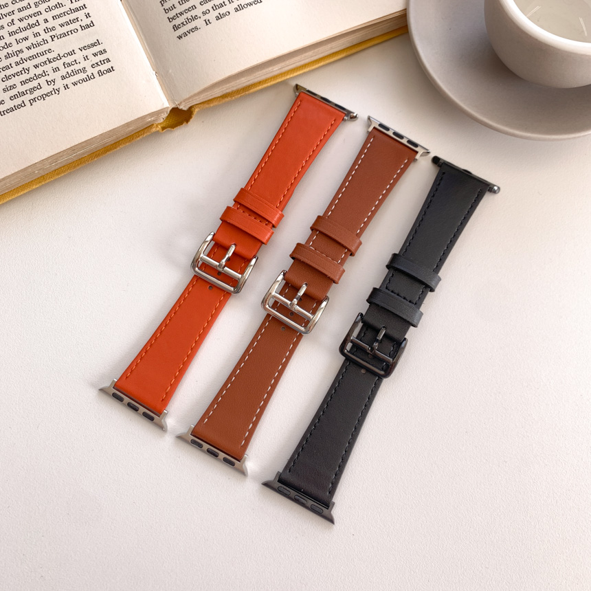 [스마트워치] 리얼 가죽 패턴 스마트워치 38mm 40mm 41mm  스트랩 밴드 6color 상세 이미지 6