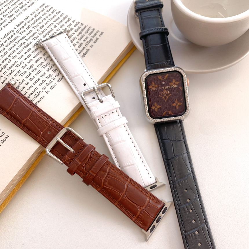 [스마트워치] 리얼 가죽 패턴 스마트워치 38mm 40mm 41mm  스트랩 밴드 6color 상세 이미지 22
