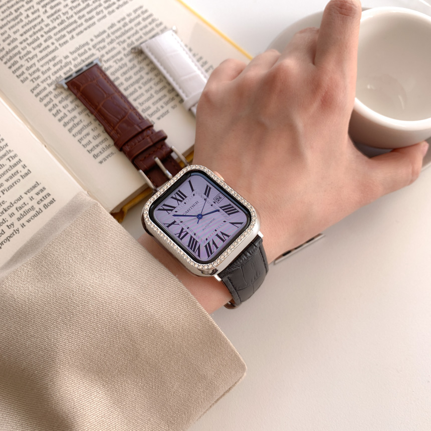 [스마트워치] 리얼 가죽 패턴 스마트워치 38mm 40mm 41mm  스트랩 밴드 6color 상세 이미지 24