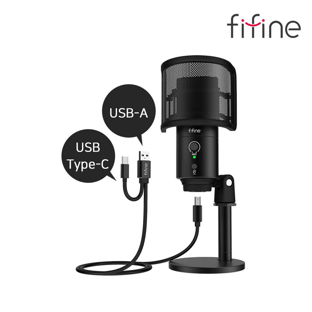 FIFINE K683B (신모델) 유선 콘덴서마이크 개인방송 유튜브 /병행 - 상세 이미지 4