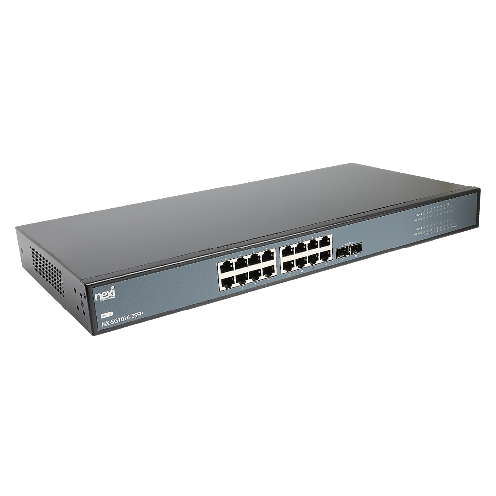 넥시 18포트 기가 비트 NX-SG1016-2SFP 2포트 스위칭허브 - 상세 이미지 2
