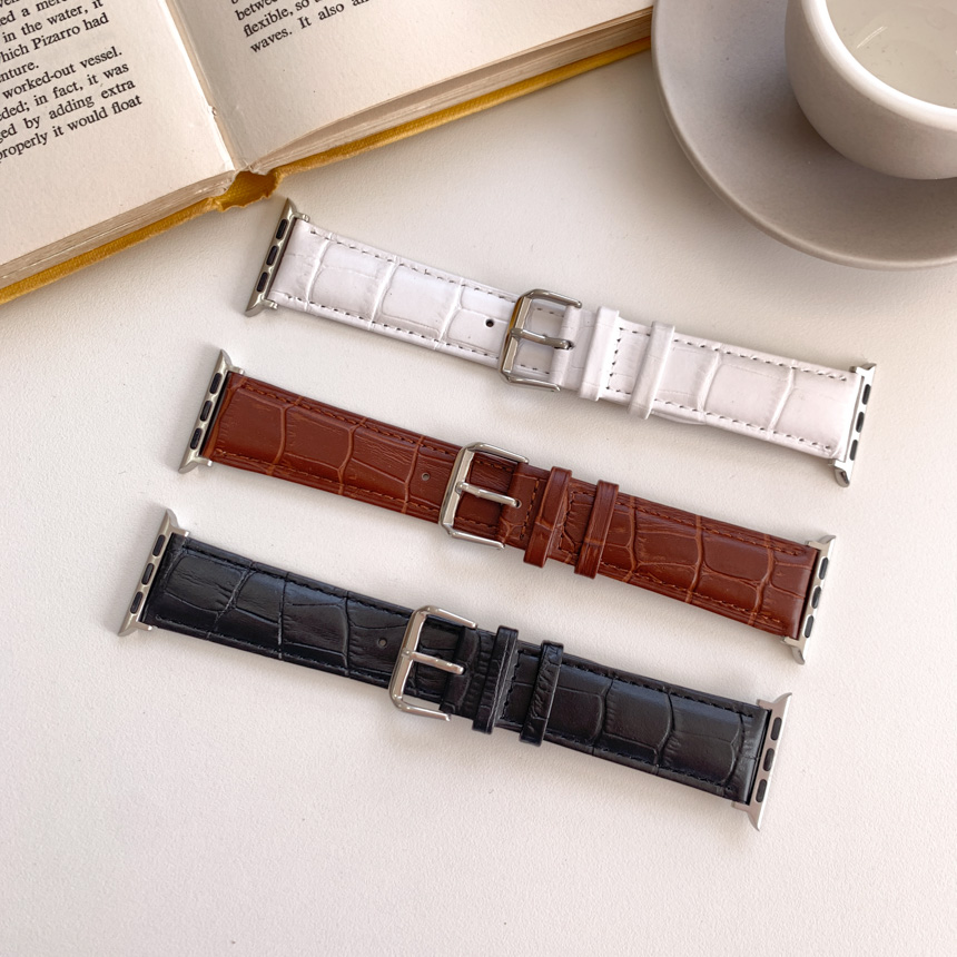 [스마트워치] 리얼 가죽 패턴 스마트워치 38mm 40mm 41mm  스트랩 밴드 6color 상세 이미지 7