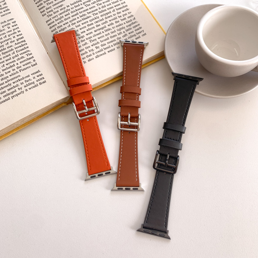 [스마트워치] 리얼 가죽 패턴 스마트워치 38mm 40mm 41mm  스트랩 밴드 6color 상세 이미지 8