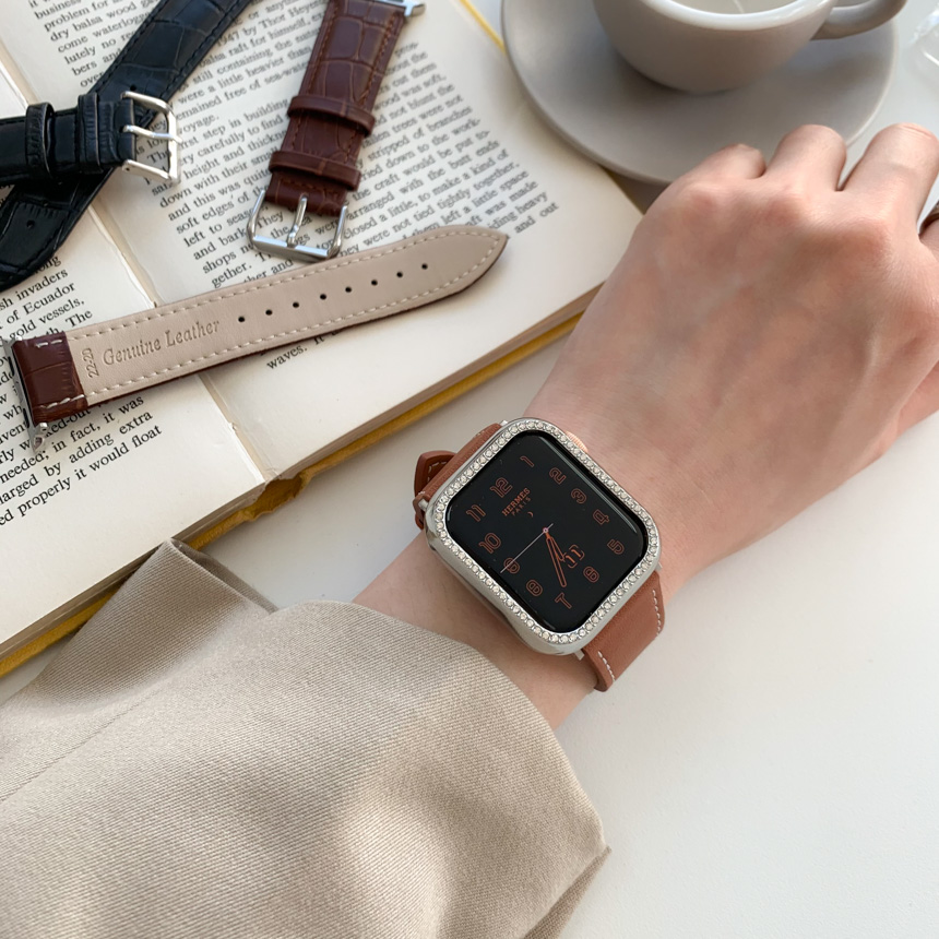 [스마트워치] 리얼 가죽 패턴 스마트워치 38mm 40mm 41mm  스트랩 밴드 6color 상세 이미지 21