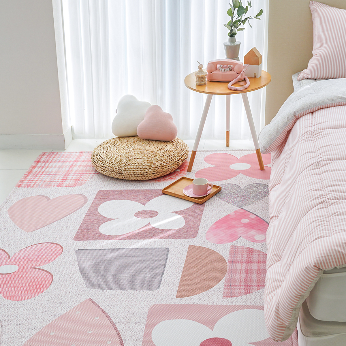 먼지없는 워셔블 사계절 거실 방수 러그 코지 200x145