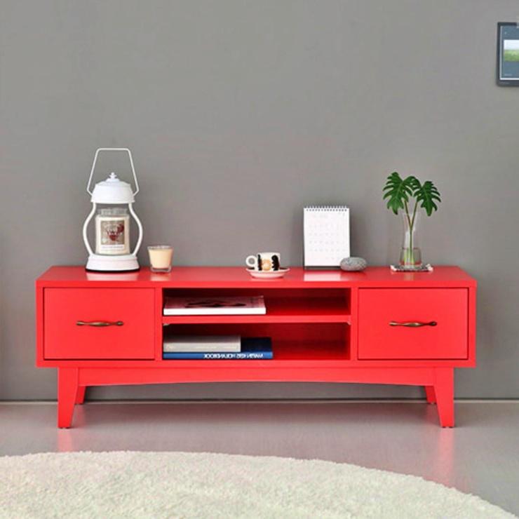 레드 엔틱 거실장 원목 티비 다이 1200 슬림 거실 티비 책장 서랍장 낮은 티브다이 티브이