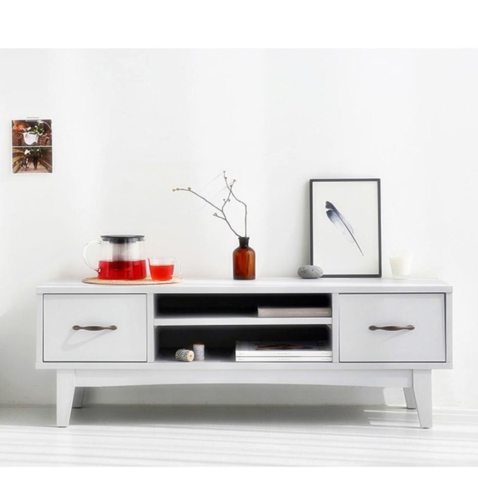 화이트 엔틱 거실장 원목 티비 다이 1200 낮은 티브다이 슬림 거실 티비 책장 서랍장 TV