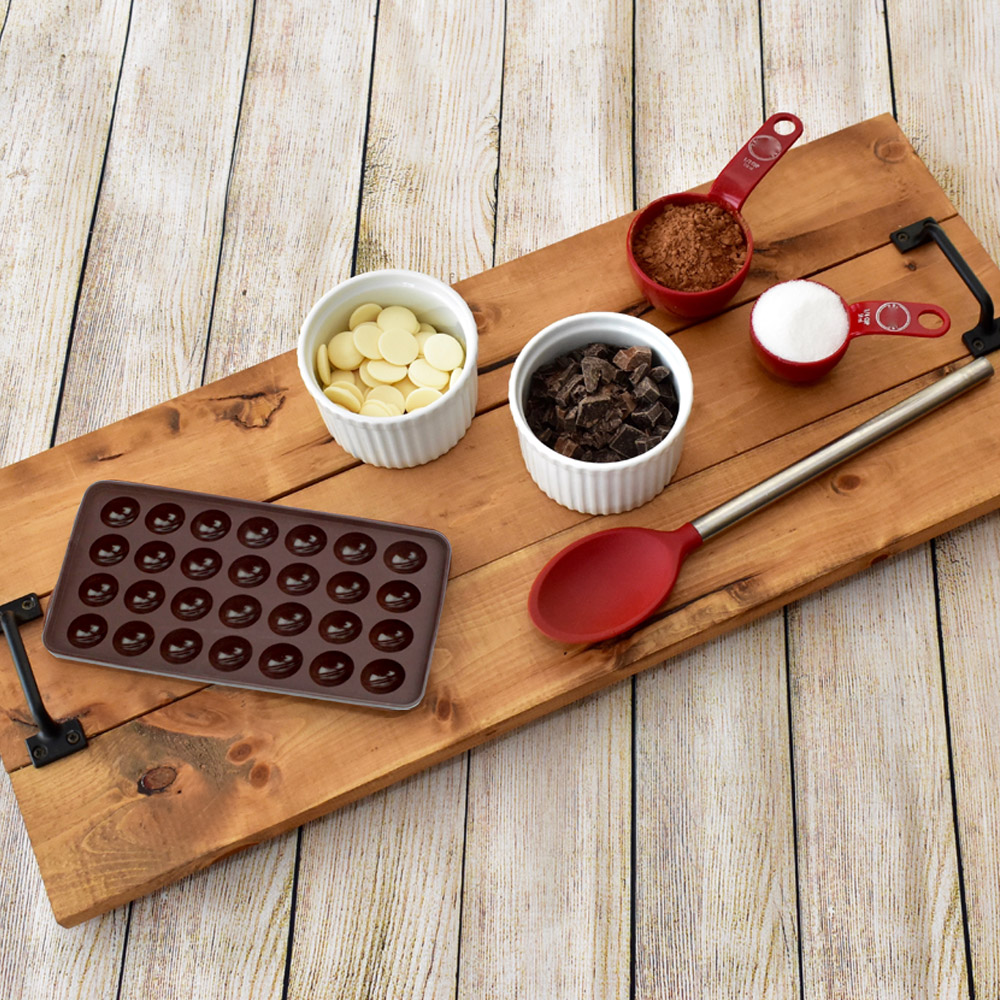 프리미엄 초콜릿 몰드 초콜렛 틀 초코렛 실리콘 몰드 초코몰드 만들기 원형 발렌타인데이 - 상세 이미지 3