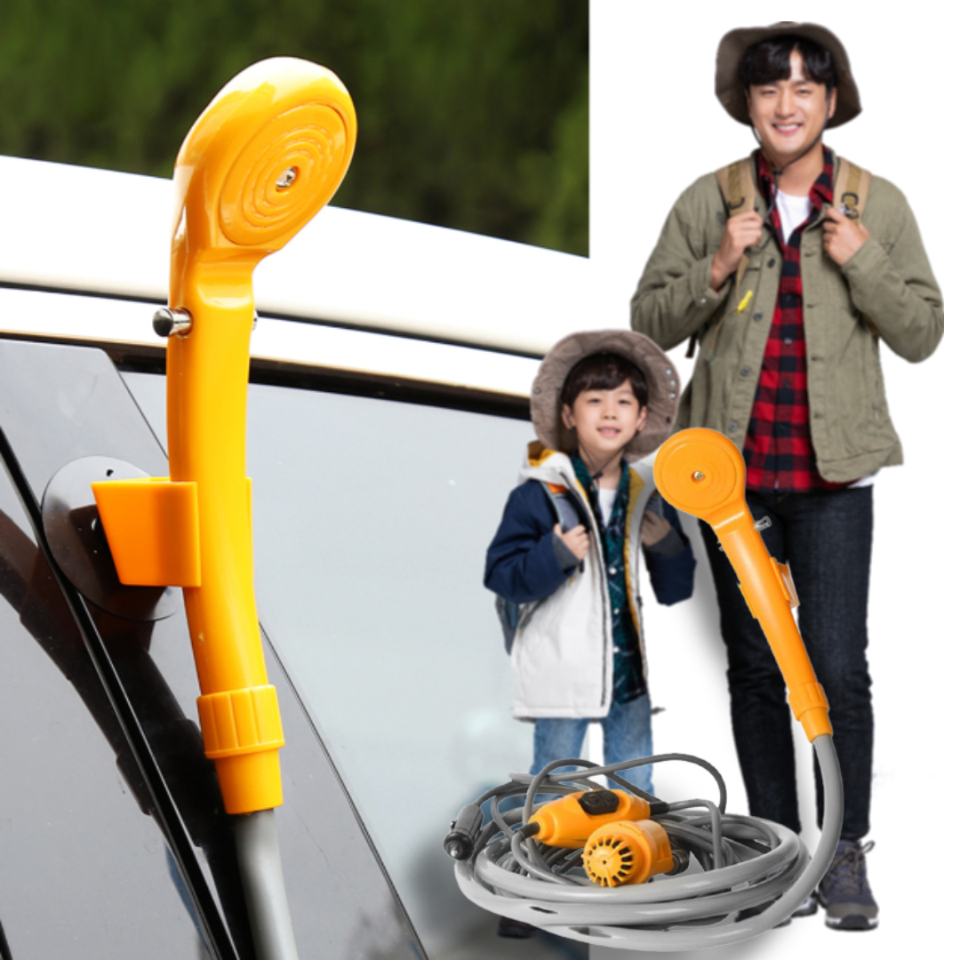 펌프 시거잭 전원 감성 캠핑 샤워기 12V 이동식 휴대용 샤워기 물놀이 세차