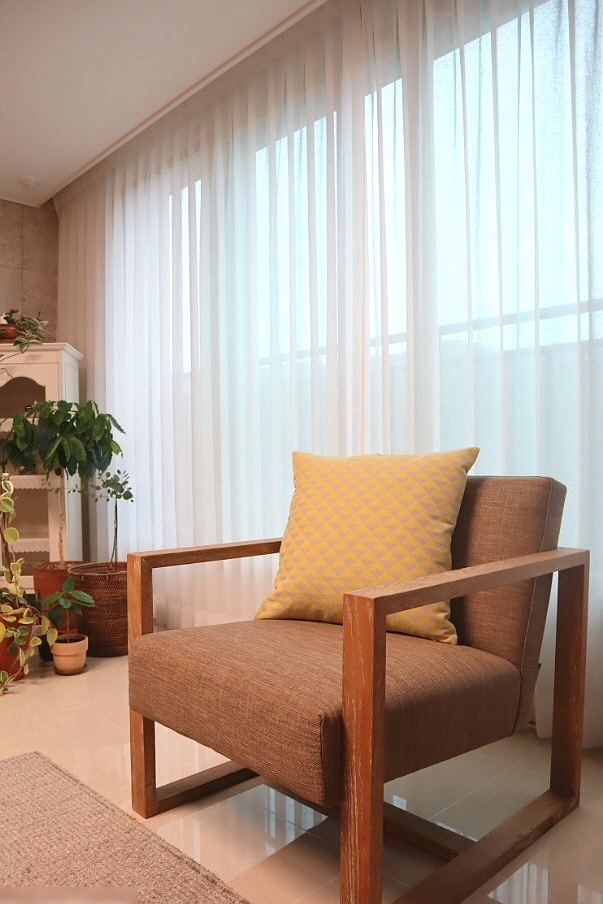 코지앳홈샵 (맞춤제작) ZEN 화이트 나비주름 구름맞주름 속커튼