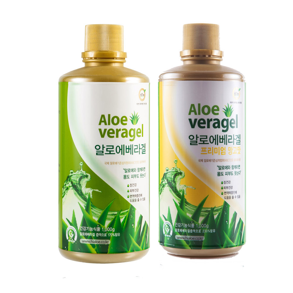 알로에겔 1000g 면역력 장 피부 건강 먹는 마시는 알로에 베라겔 오리지널/망고맛 택1