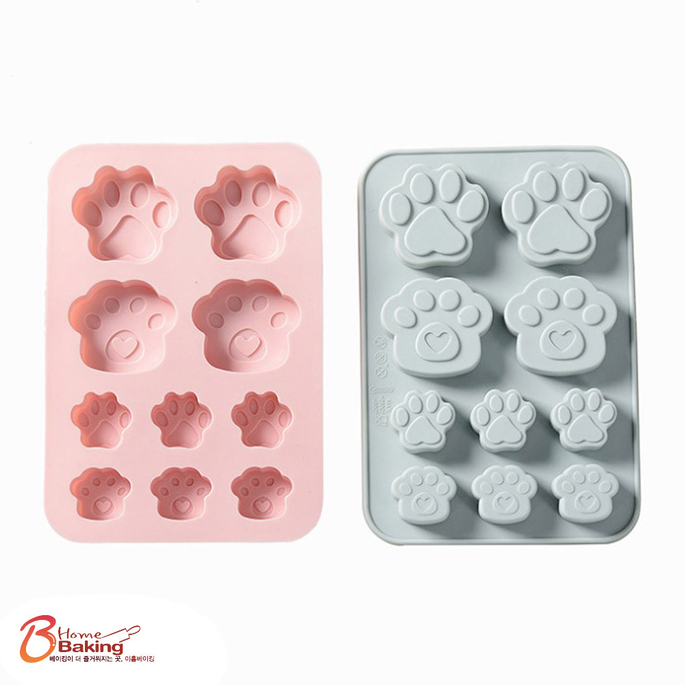 차칸쿡- 실리콘몰드 발바닥10구(큰거4구,작은거6구) 랜덤1개 초콜릿틀 젤리 얼음트레이 - 메인 이미지