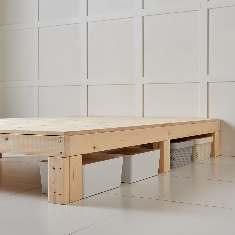 평상형 침대 원목 침대프레임 평상 수납 미니싱글