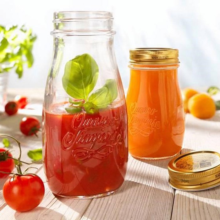 보르미올리 콰트로 스타지오니 글라스 보틀 우유병 유리병 400ml - 메인 이미지