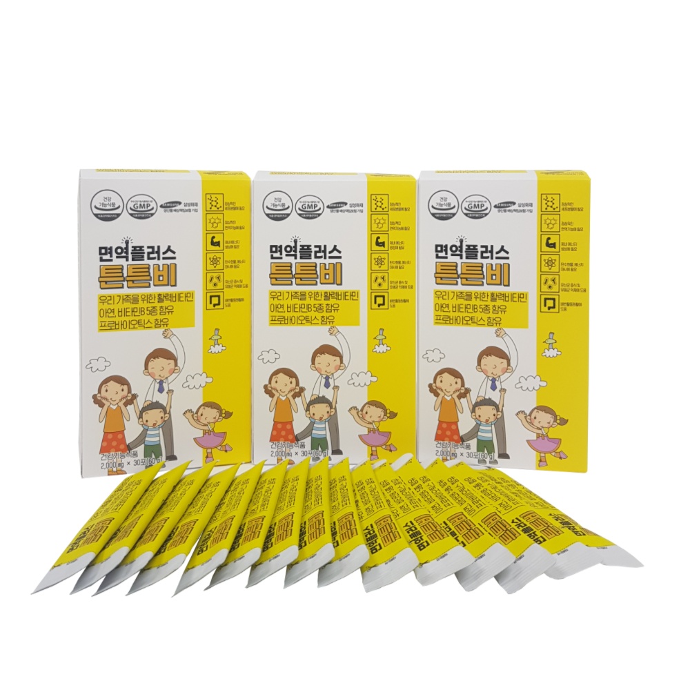 면역력 영양제 면역플러스 튼튼비(3개월) 아연 비타민B 컴플렉스 어린이 피로회복 영양제 제품 이미지