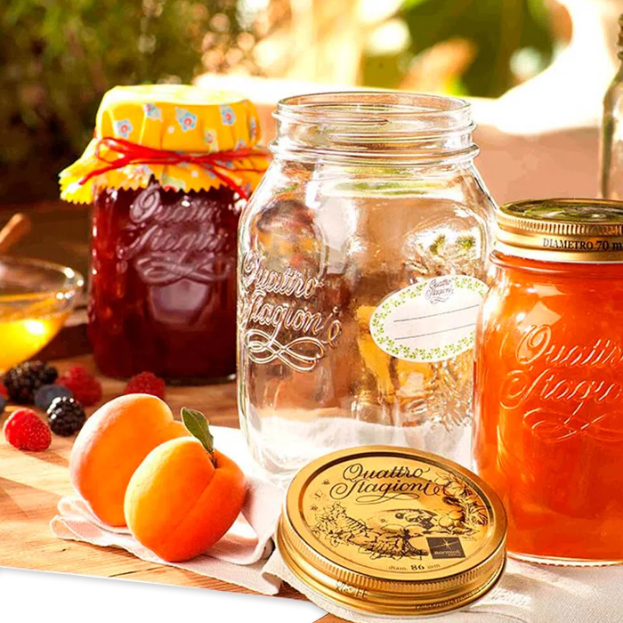 보르미올리 콰트로 스타지오니 유리용기 밀폐유리병 발효용기 과일청 잼병 500ml