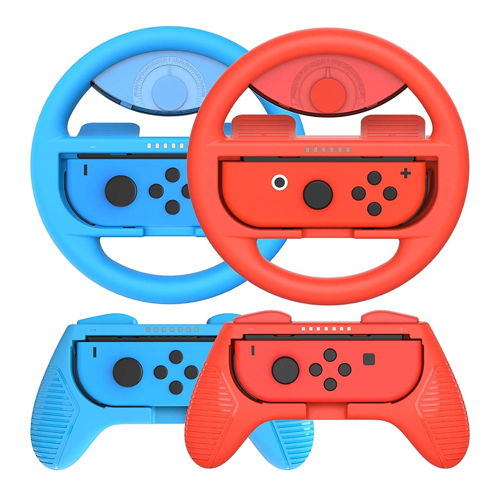닌텐도 스위치 조이콘 레이싱휠 핸들 컨트롤러 마리오카트 레드2EA+블루2EA ND-135