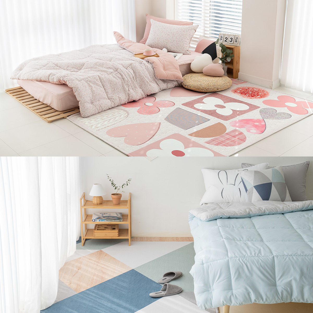 먼지없는 워셔블 사계절 거실 북유럽 방수 러그 200x145