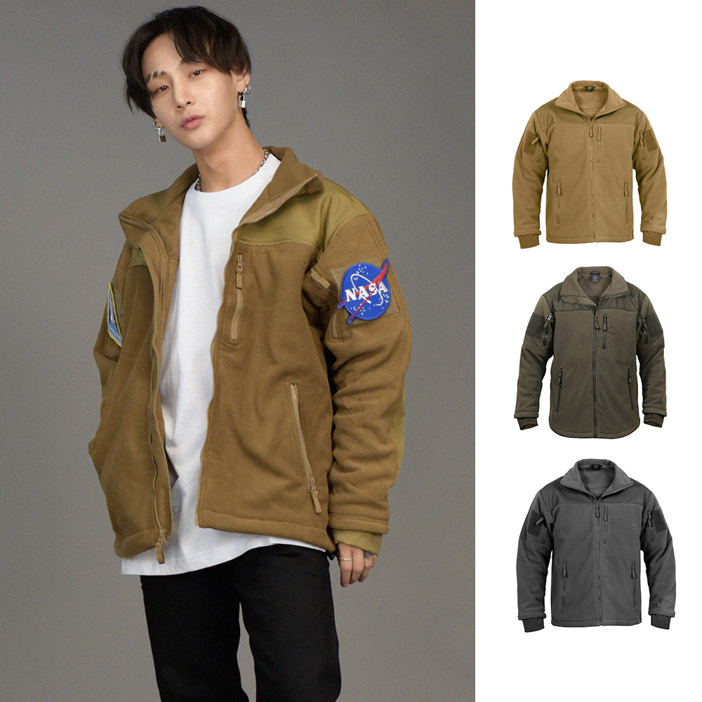 로스코 밀리터리 후리스 자켓 집업