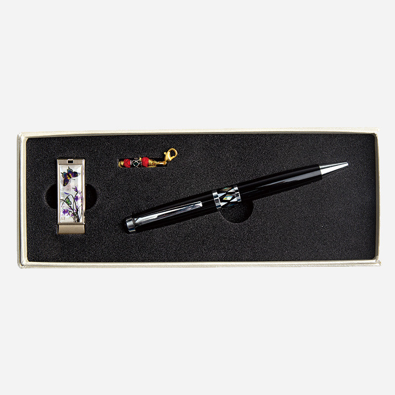 자개 USB 볼펜세트-난초나비16G,32G - 메인 이미지
