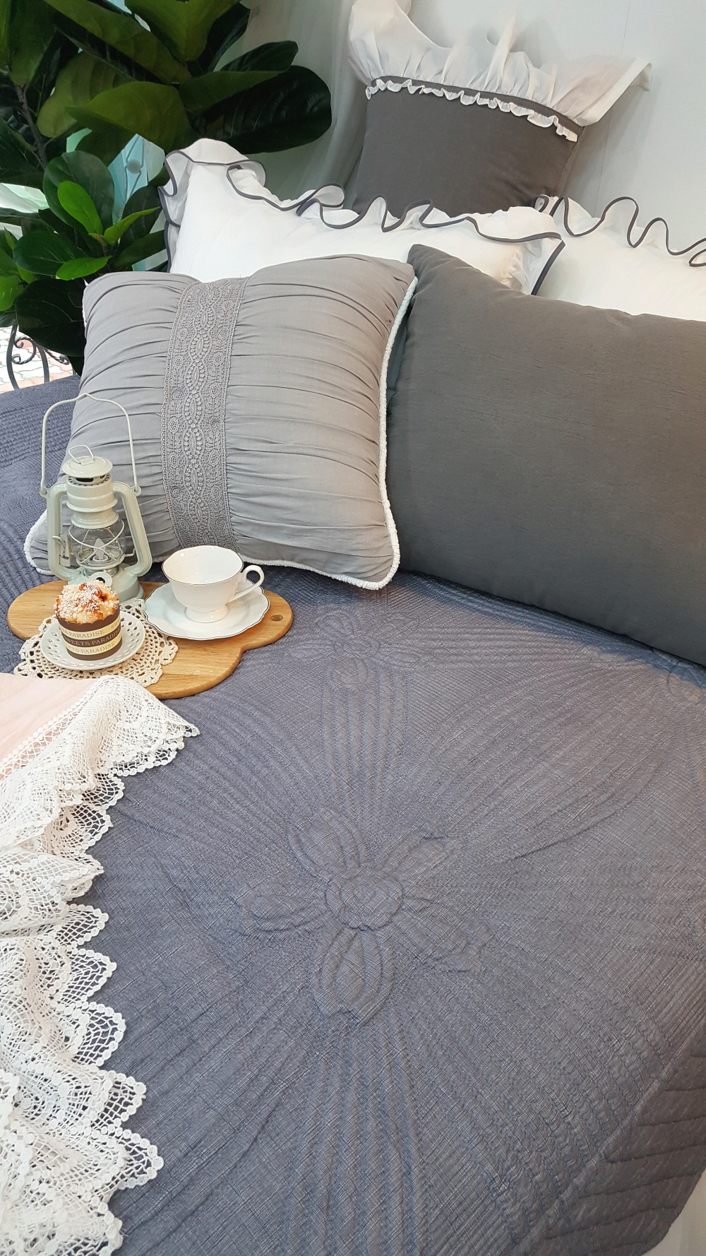 오월 먼지없는 침대 패드 베드 스프레드 카페트 슈퍼싱글 퀸 라지킹 사이즈