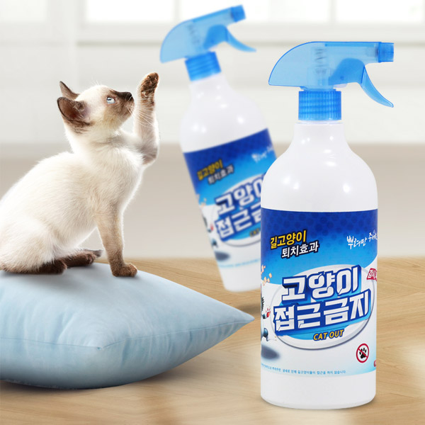 고양이 기피제 스프레이 고양이가싫어하는 냄새 길 고양이 퇴치 법 접근금지 1L 1리터 - 상세 이미지 2