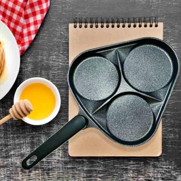 3구 인덕션 용 소형 팬케이크팬 에그 계란 후라이 프라이팬 핫케익 달걀 오믈렛 누룽지 팬