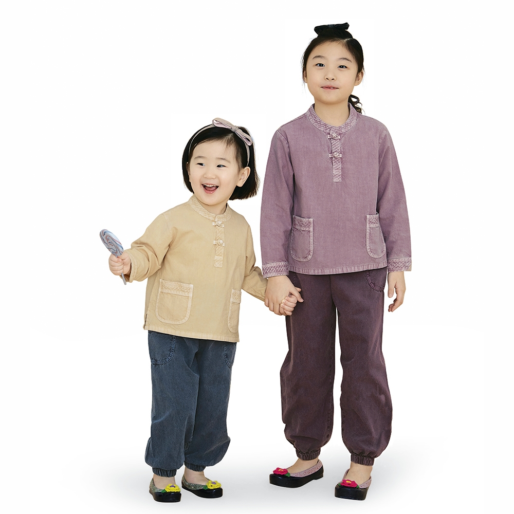 남여 어린이 봄 가을 20수 티 바지 개량 생활한복 절복 법복 - 상품 이미지
