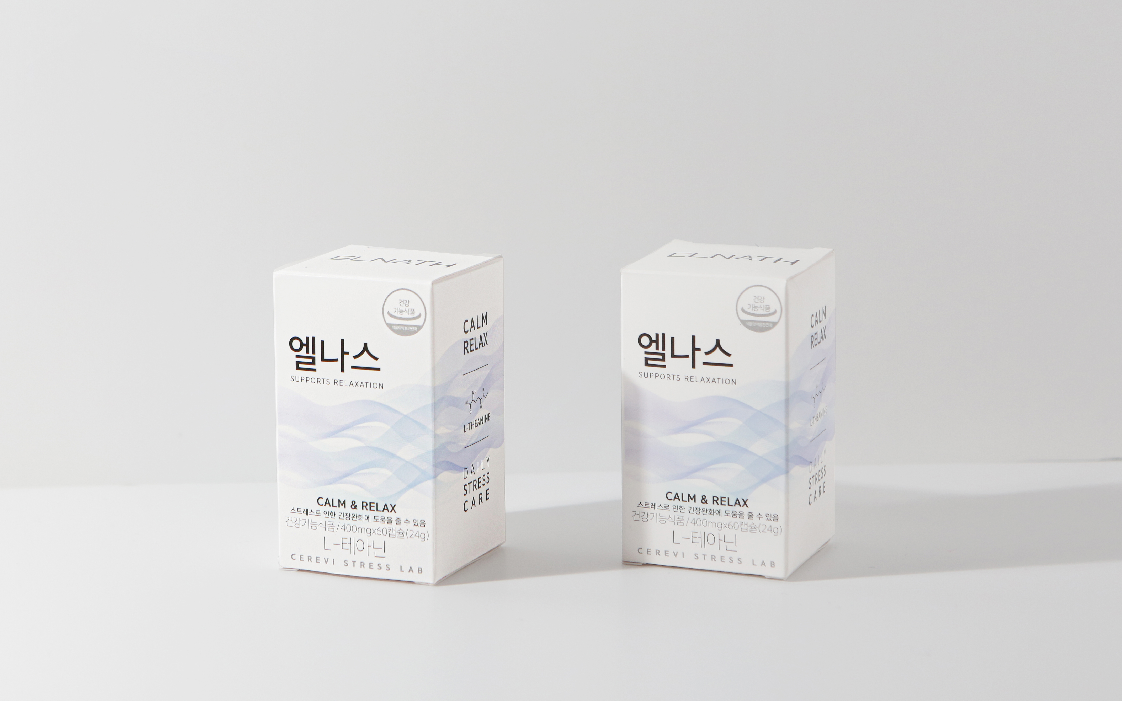 세레비 엘나스 식약처 인정 스트레스 긴장완화 릴렉스 L 테아닌 (부원료 가바 GABA)