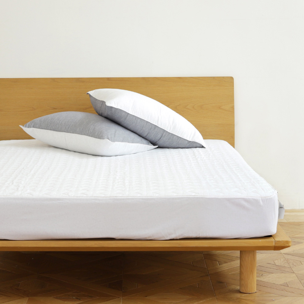 데일리 항균 세미 누빔 매트리스커버 화이트, SS(슈퍼싱글)