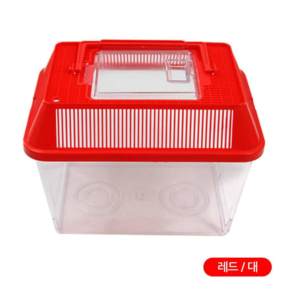 [초록끈] 대일 사각채집통 레드-대 27x17.5x22cm - 상품 이미지