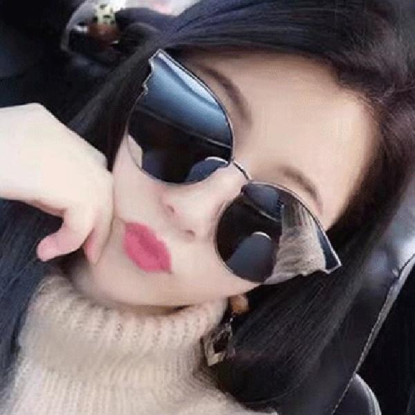 운전용 선글라스 인싸선글라스 색 안경 라섹선글라스 복고 레드 금테 연예인 태연 - 상품 이미지