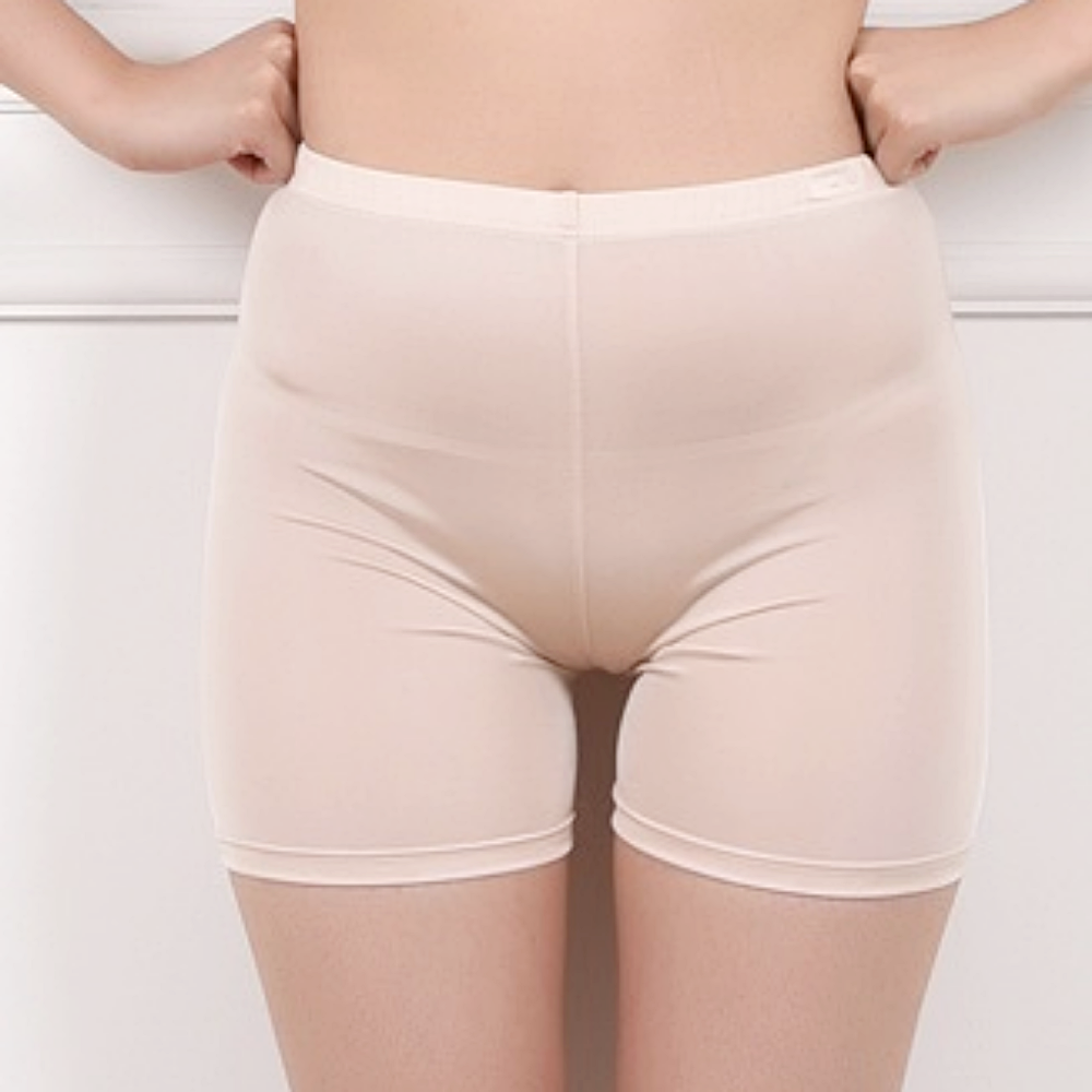 살색속바지 인견 국내생산 여학생 여중생 편한 교복치마속바지 허벅지쓸림 치마정전기 쫄반바지 - 메인 이미지