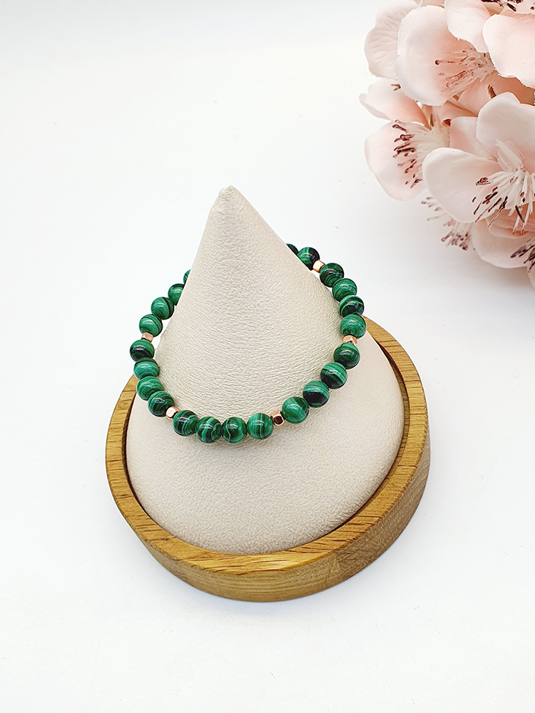 당신을 지켜줄께요 말라카이트 공작석 액막이 천연석 파워스톤 부적 원석팔찌 6mm 4mm - 상세 이미지 2