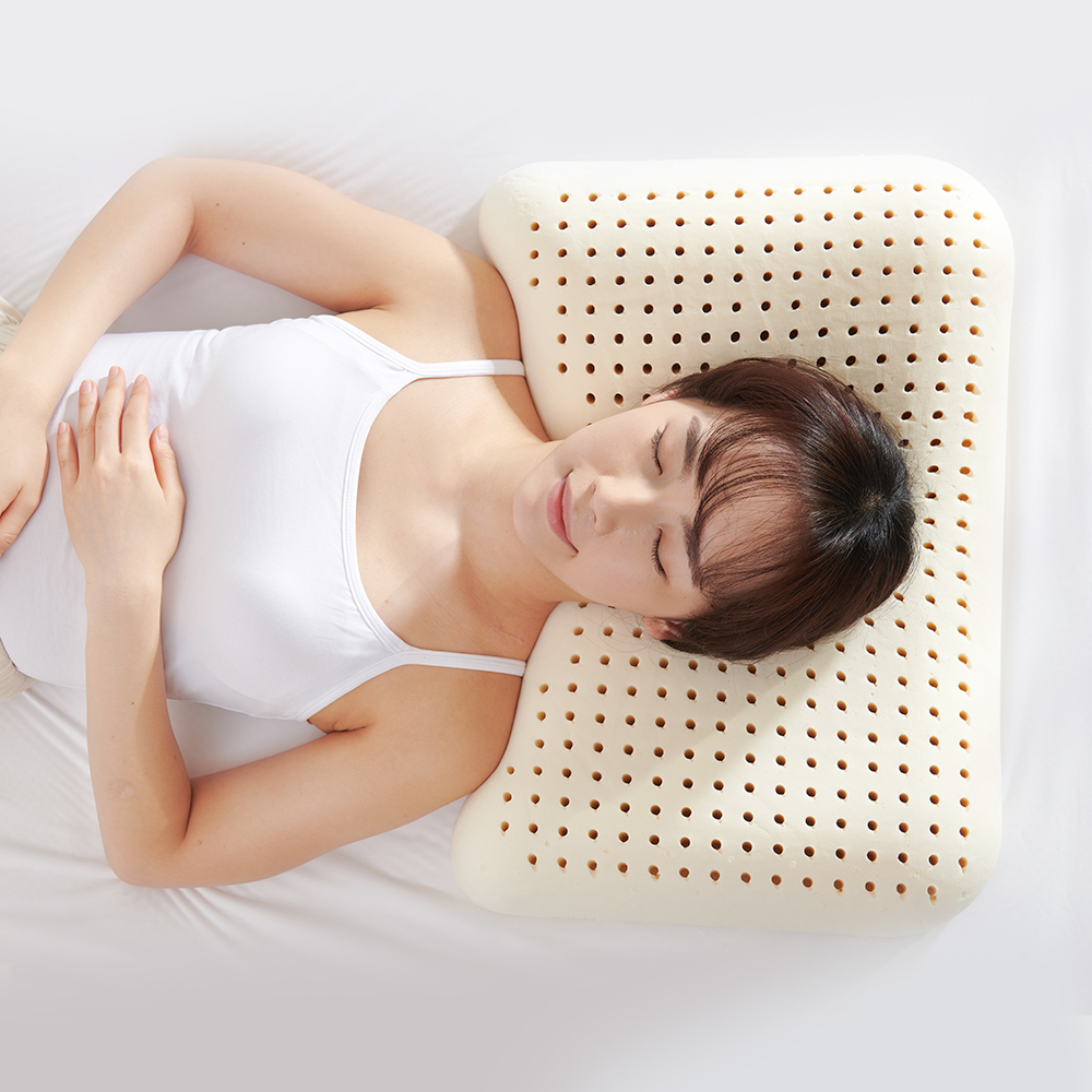 슬립스파 일자목 천연 라텍스베개 태국 땅콩 경추 낮은베개 컨투어M