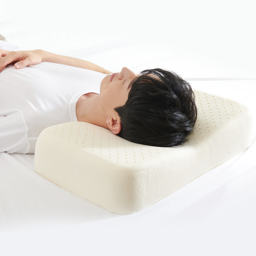 슬립스파 일자목 천연 라텍스베개 태국 땅콩 경추 낮은베개 컨투어M