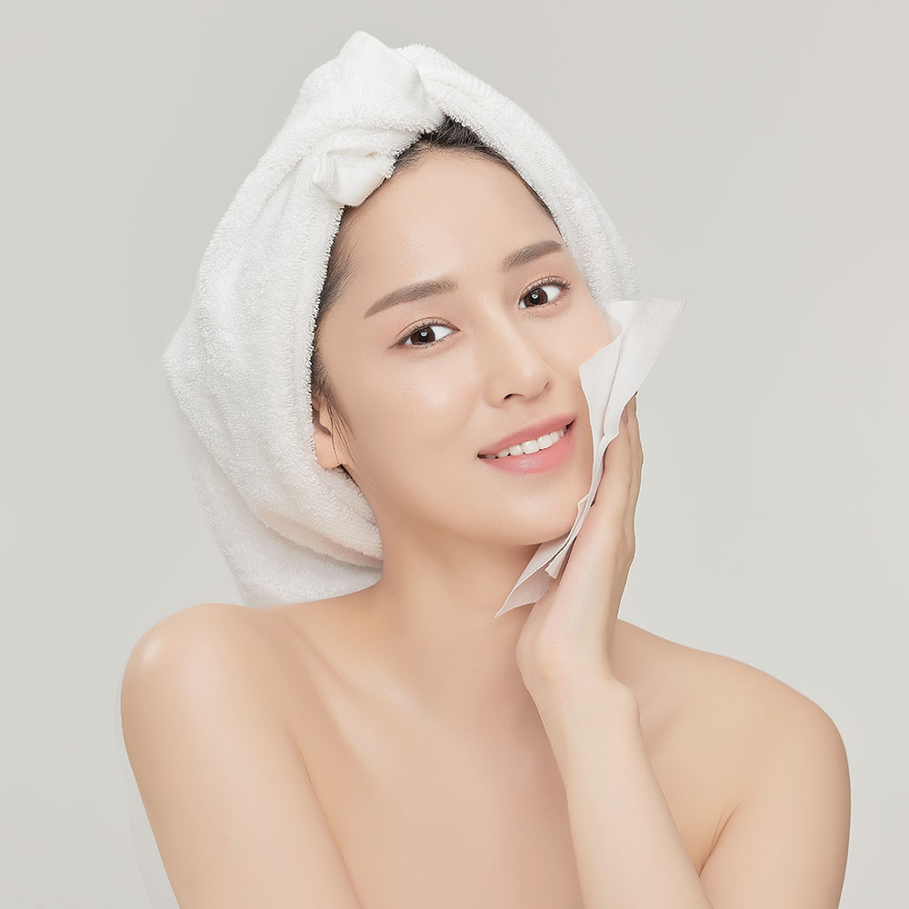 라프레앙 국산 순면 100% 수건대용 일회용 페이스타올 80매 3팩 이미지 3