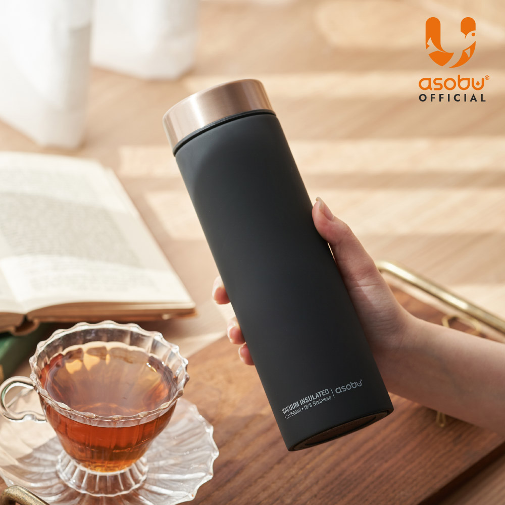 아소부 스테인레스 보온보냉 텀블러 르바통 500ml, 블랙 - 상세 이미지 3