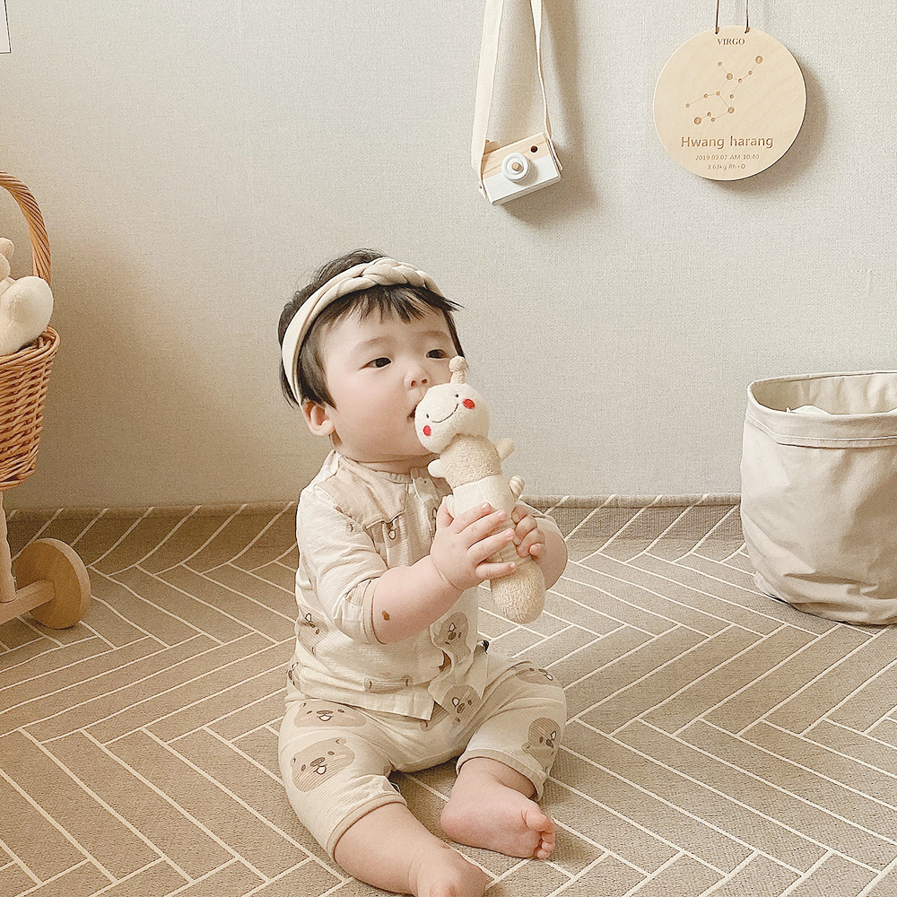 마롤로뜨 오가닉 딸랑이 아기 애착인형 곰랑이 아이보리 이미지 6
