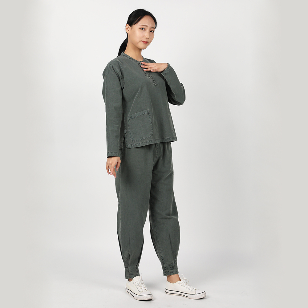 남자 여자 봄가을 생활한복 20수 티 바지 개량 계량 한복 절복 법복 - 상세 이미지 5