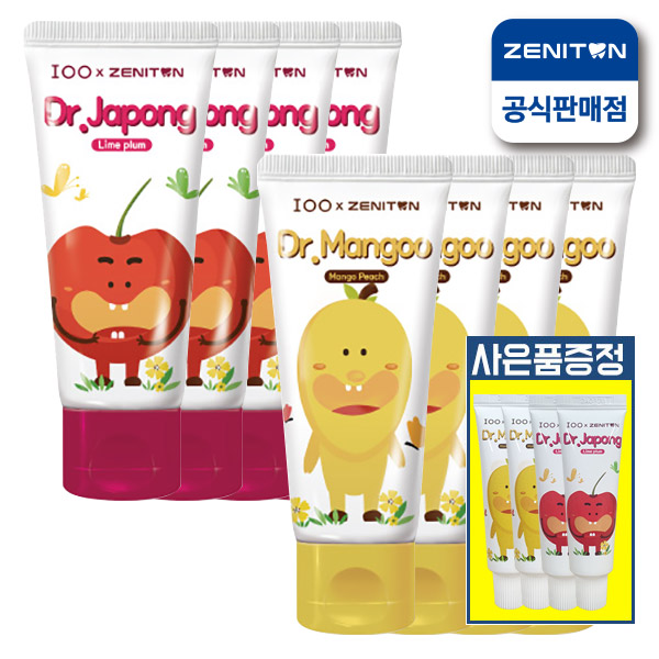 제니튼 닥터제니 자퐁 망구 초등학생 어린이 치약 60g 4개+미니치약 15g 4개 - 상품 이미지